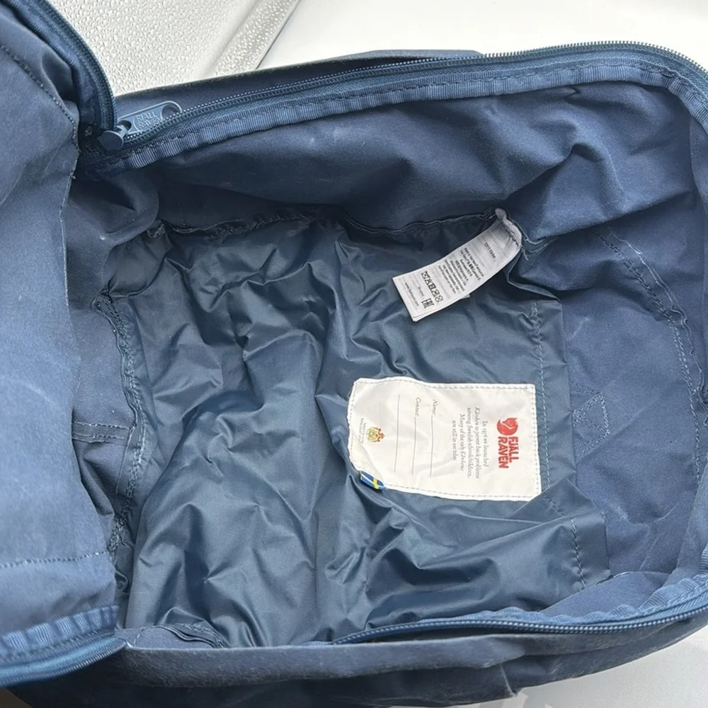 Fjallraven Kanken Small Backpack Double Handle Navy Bag Blue